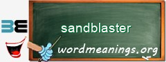 WordMeaning blackboard for sandblaster